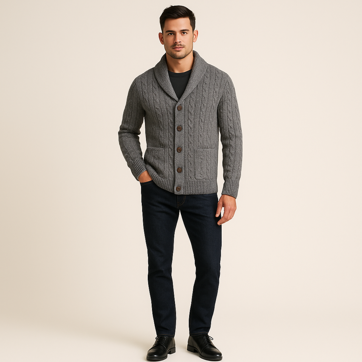 Caspiano | Cardigan en cachemire premium pour hommes