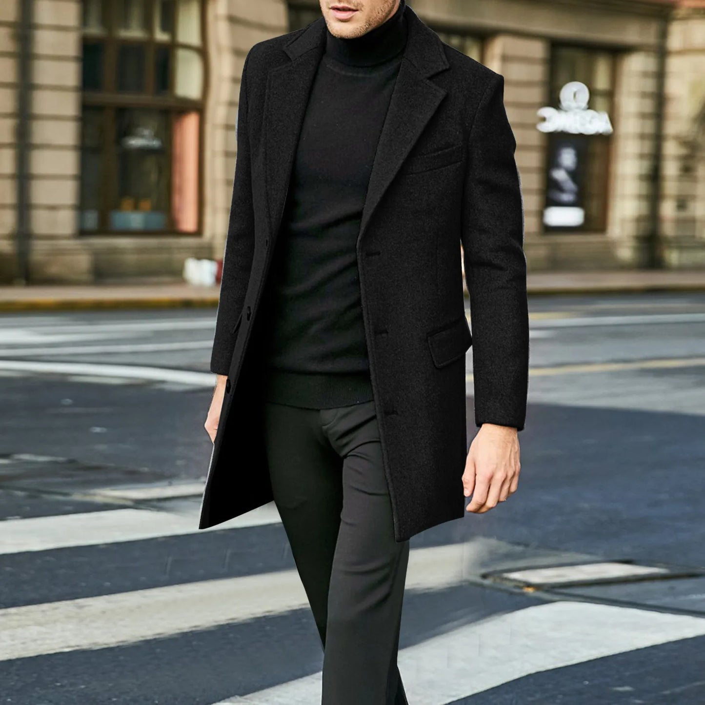 Eduardo | Manteau élégant en mélange de laine pour hommes