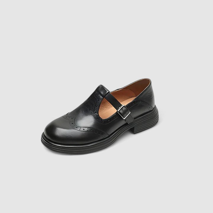Emiliana | Chaussures T-strap en cuir classiques pour femmes