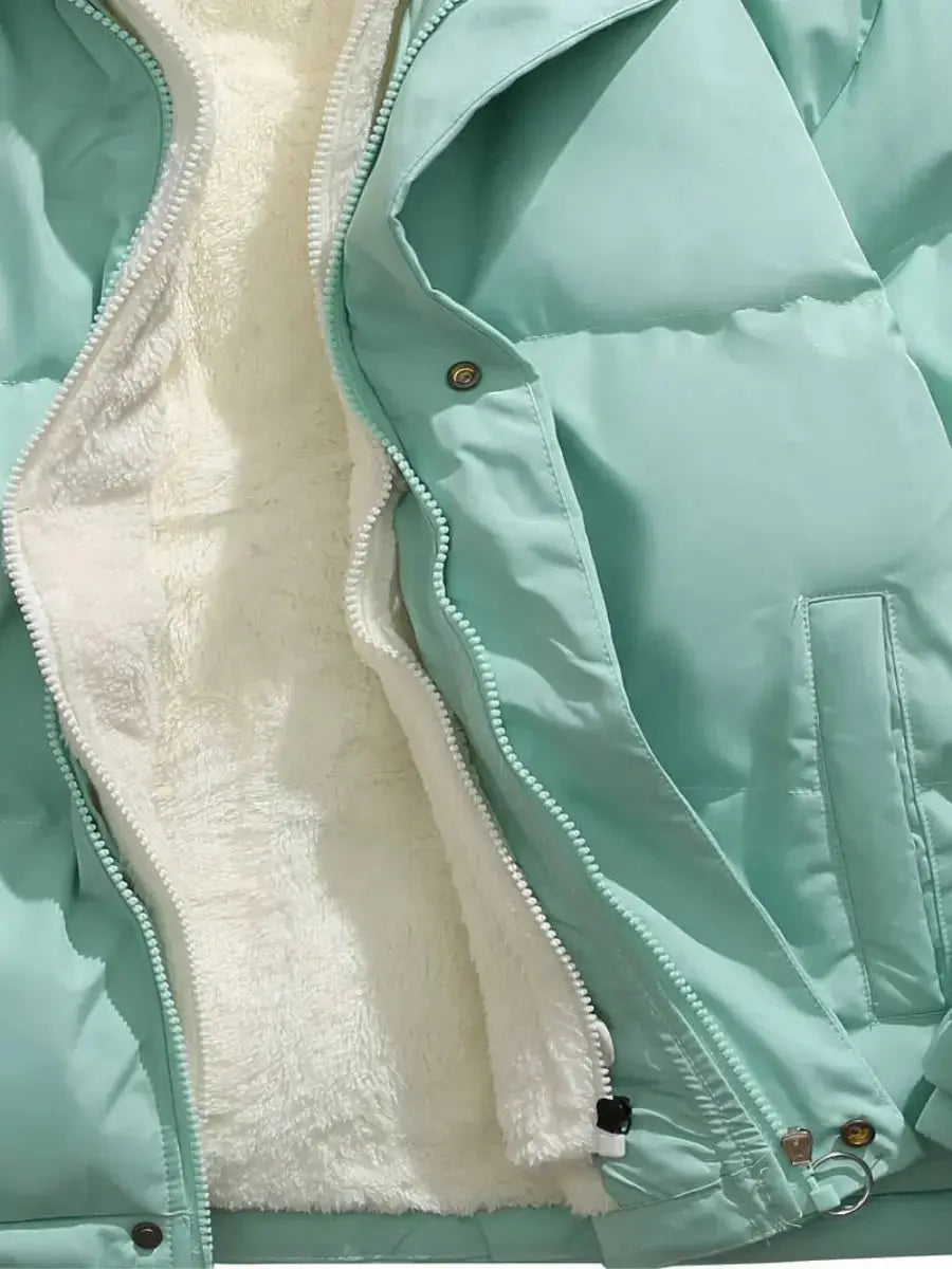 ARVYN | Veste d'hiver matelassée à capuche avec doublure en peluche