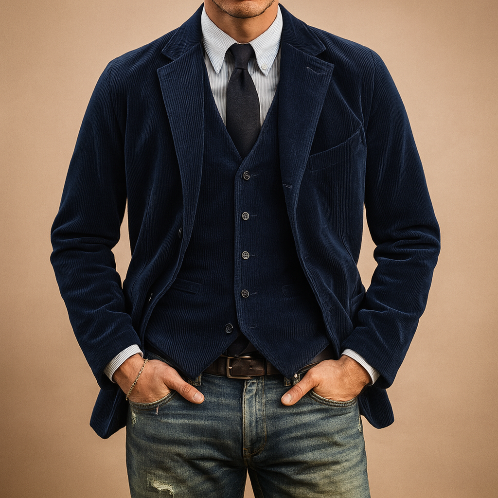 Maarten | Veste en velours côtelé rétro pour hommes