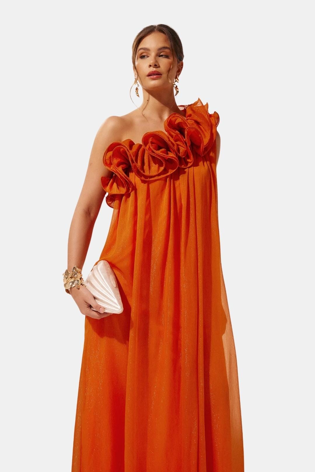 Solandra | One-Shoulder Floral Maxi Cocktail Dress Deloxusa Solandra | One-Shoulder Floral Maxi Cocktail Dress Deloxusa