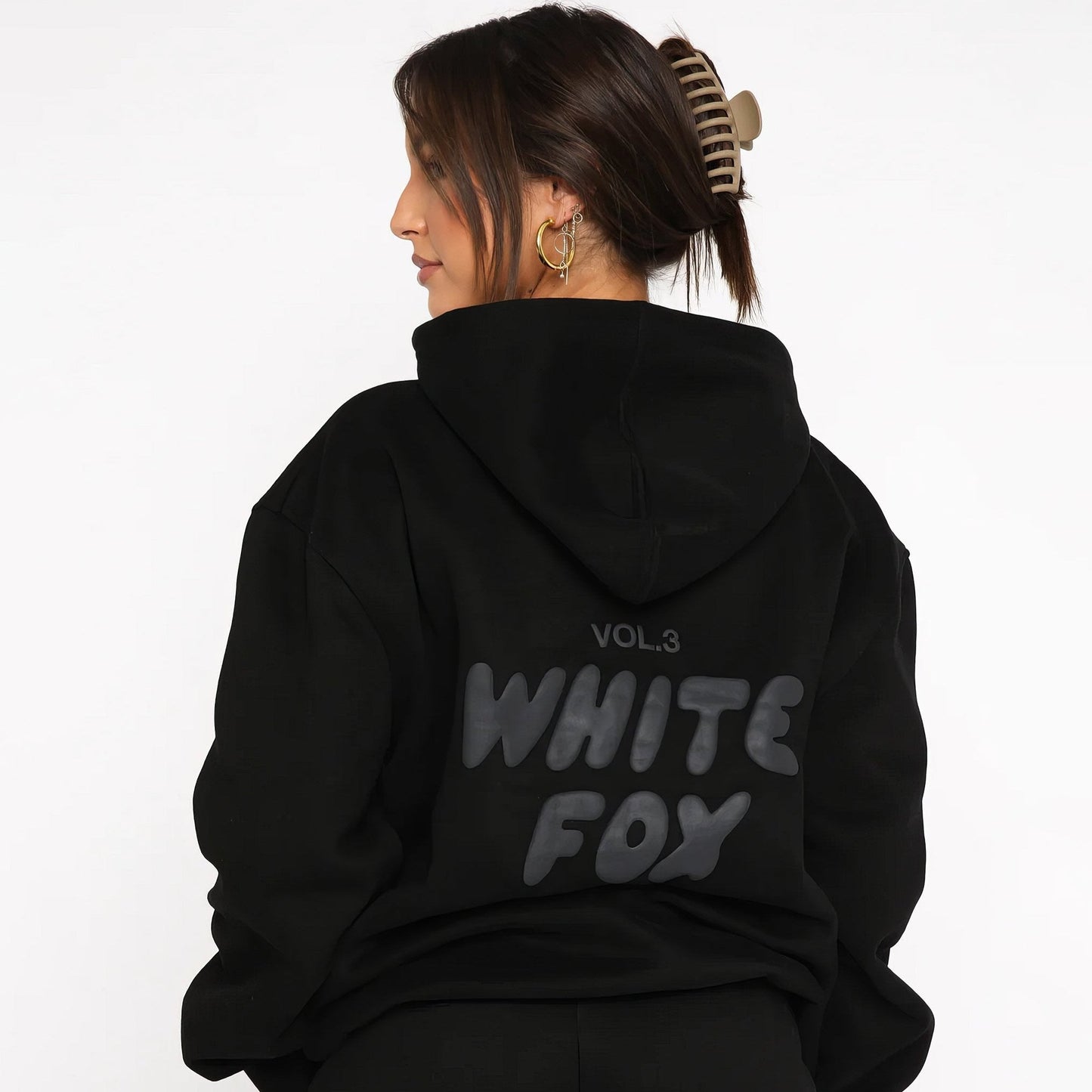 Ensemble WhiteFox – Sweat à capuche et pantalon deux pièces pour femmes