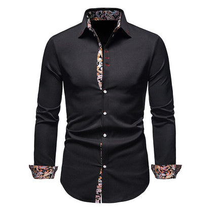 Aless | Men’s White Shirt with Paisley Accents