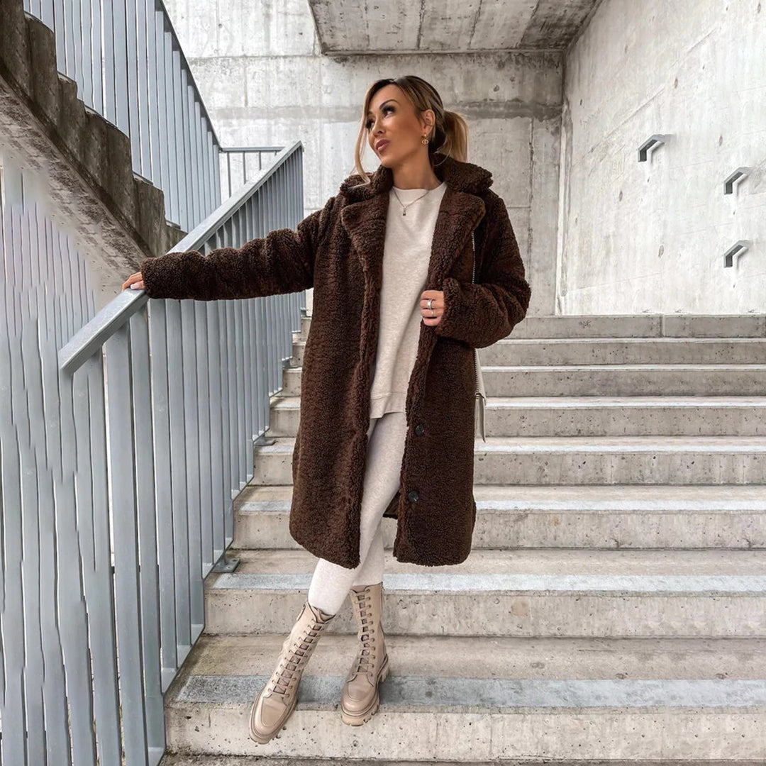 Amada | Women’s Long Teddy Coat