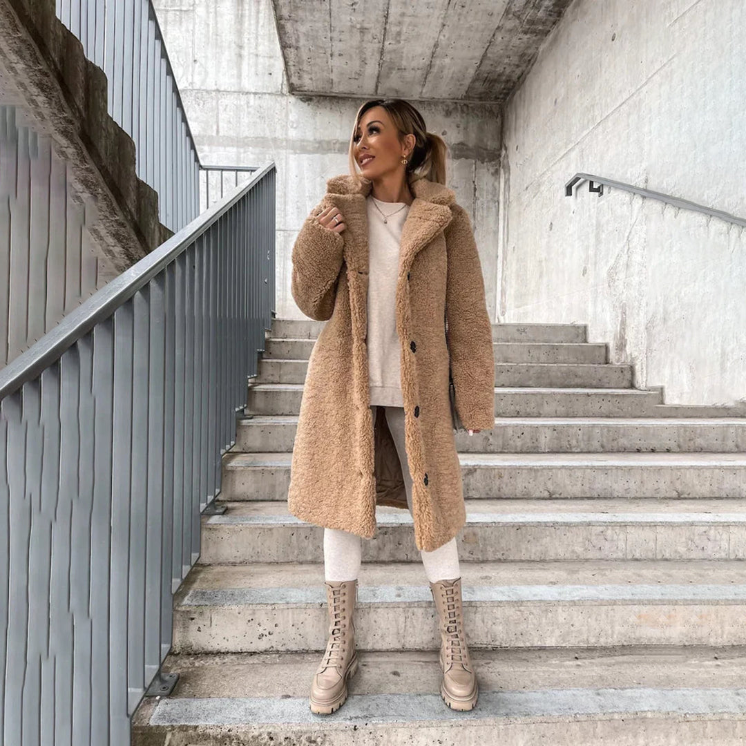 Amada | Women’s Long Teddy Coat
