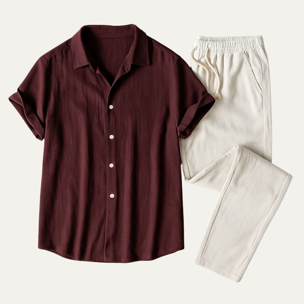 Amalfi | Men’s Linen Shirt & Drawstring Pants Set