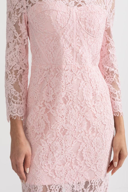 Amarisse | Elegant Lace Maxi Dress in Soft Pink6