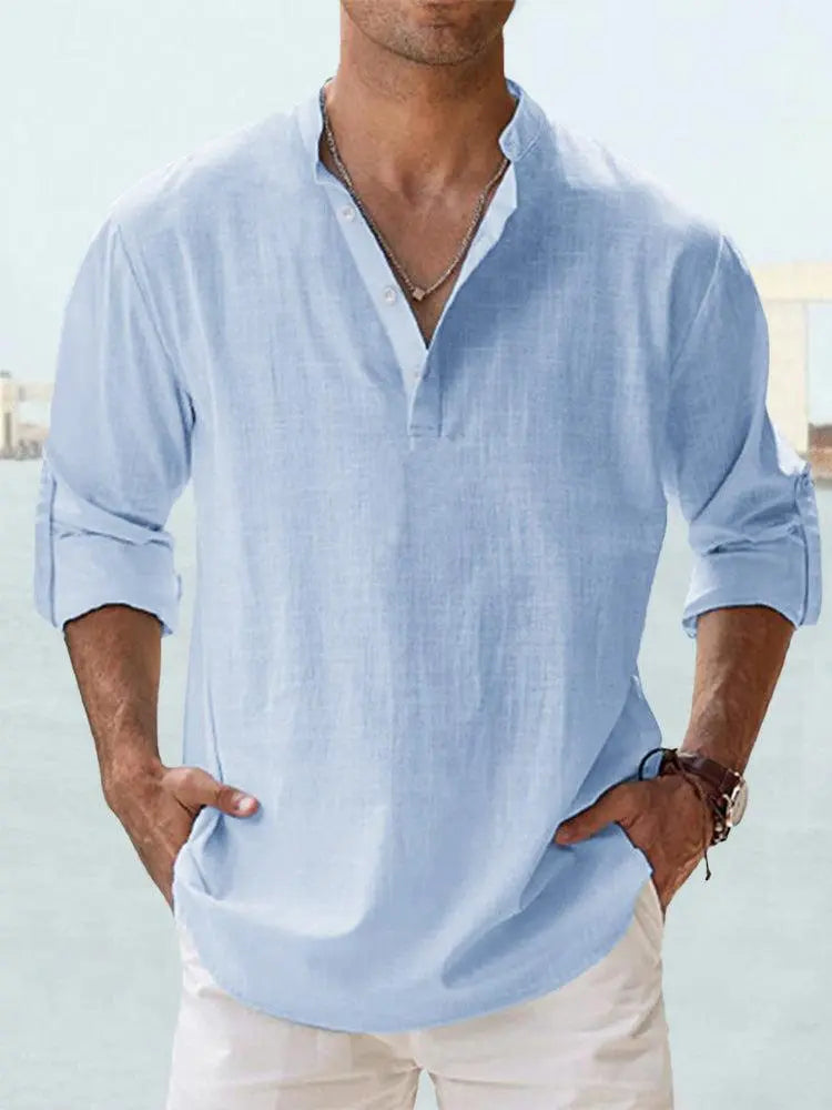 Benzon | Chemise d'été décontractée à manches longues pour hommes