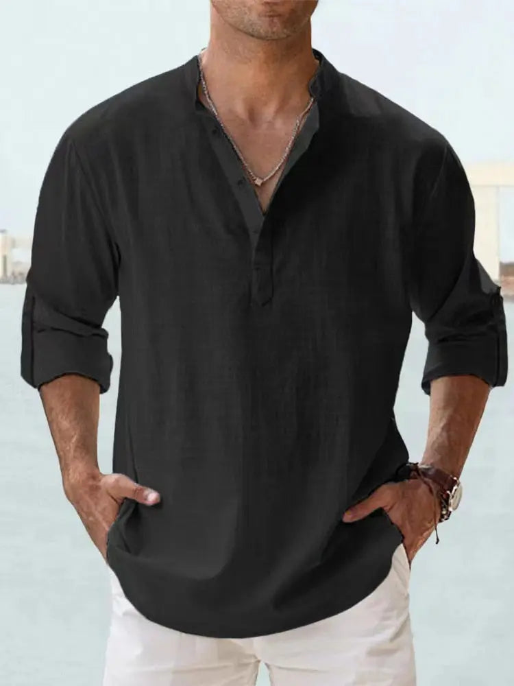 Benzon | Chemise d'été décontractée à manches longues pour hommes