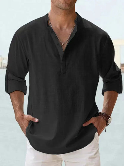 Benzon | Chemise d'été décontractée à manches longues pour hommes
