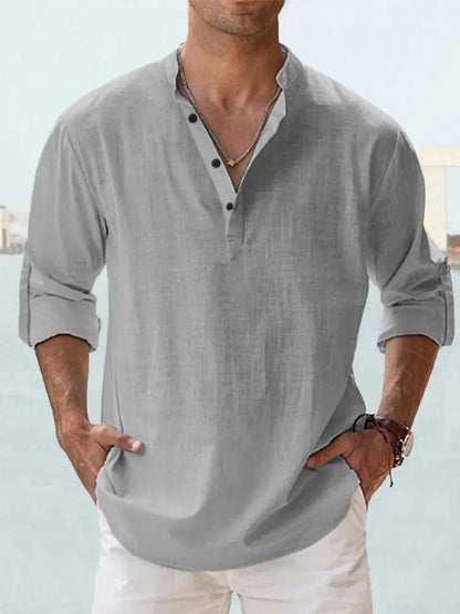 Benzon | Chemise d'été décontractée à manches longues pour hommes