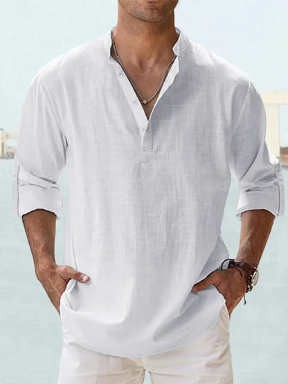 Benzon | Chemise d'été décontractée à manches longues pour hommes