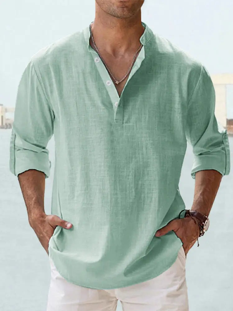 Benzon | Chemise d'été décontractée à manches longues pour hommes