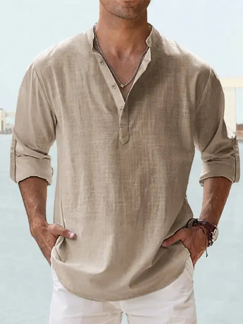 Benzon | Chemise d'été décontractée à manches longues pour hommes