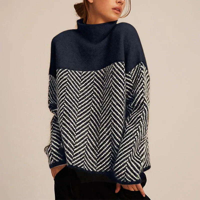 Xandra | Pull en tricot à motif chevrons pour femmes
