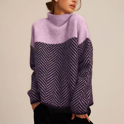 Xandra | Pull en tricot à motif chevrons pour femmes