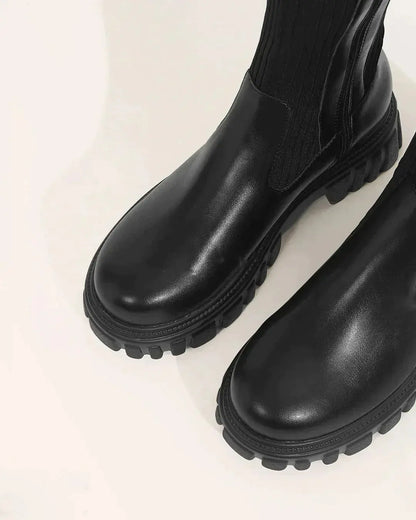 Chariza | Bottes à talons en tricot extensible pour femmes