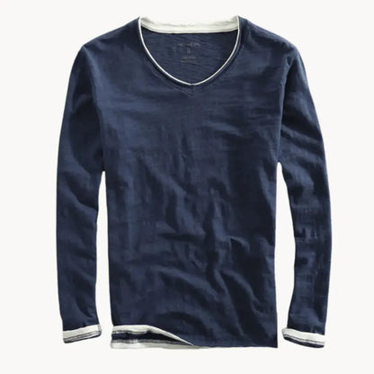 Corvino | Chemise en coton à bord contrasté pour homme