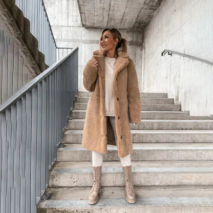 Cozy | Manteau d'hiver en peluche à ouverture frontale pour femmes