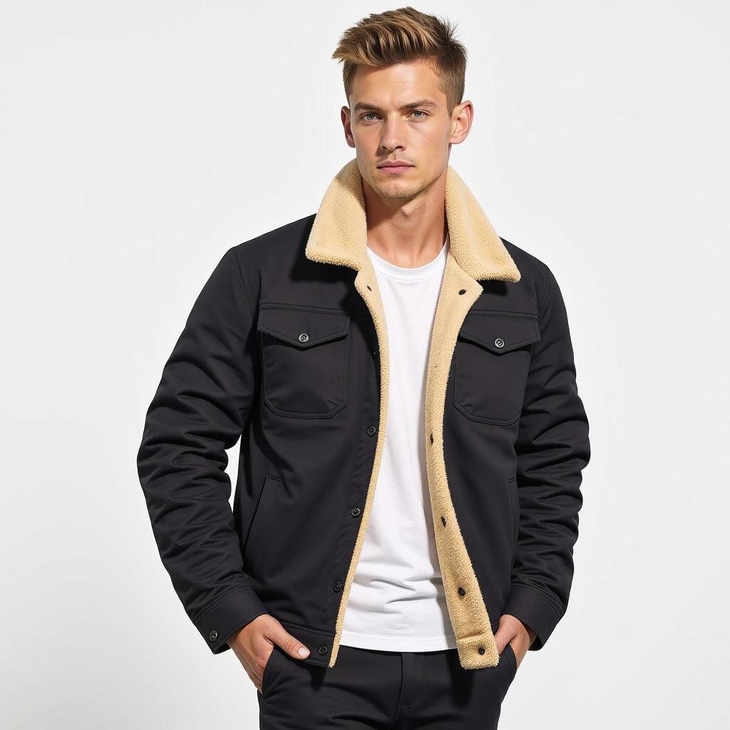 Cristoff | Veste d'hiver doublée en sherpa pour homme