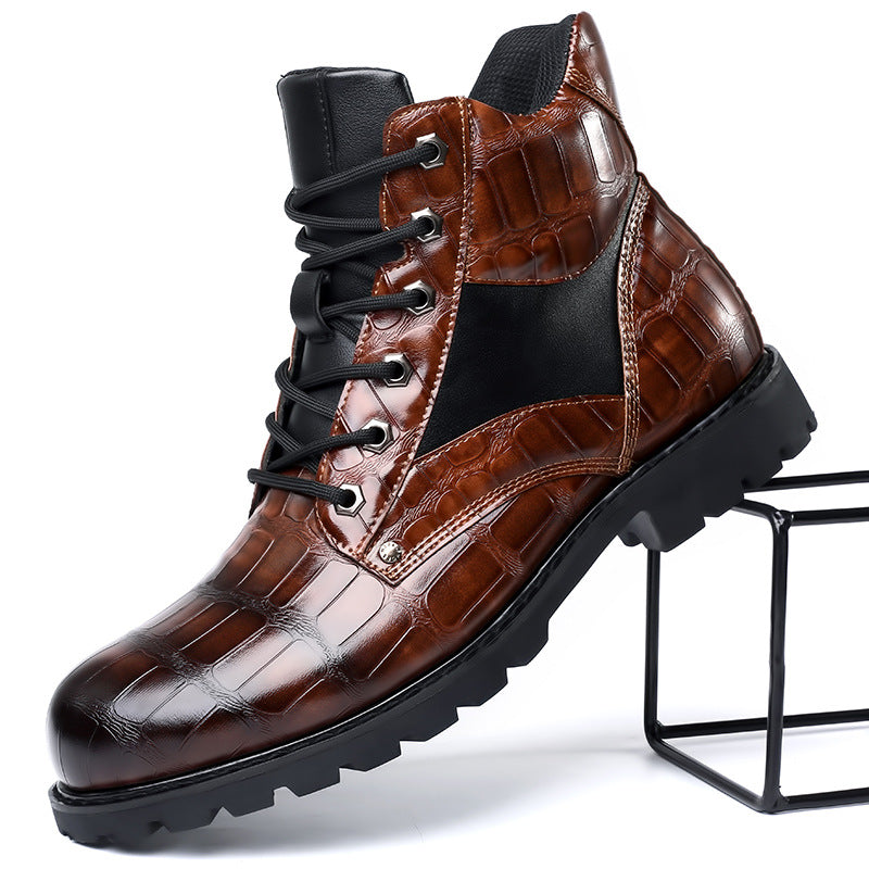 Dan | Bottes en cuir embossé crocodile pour hommes