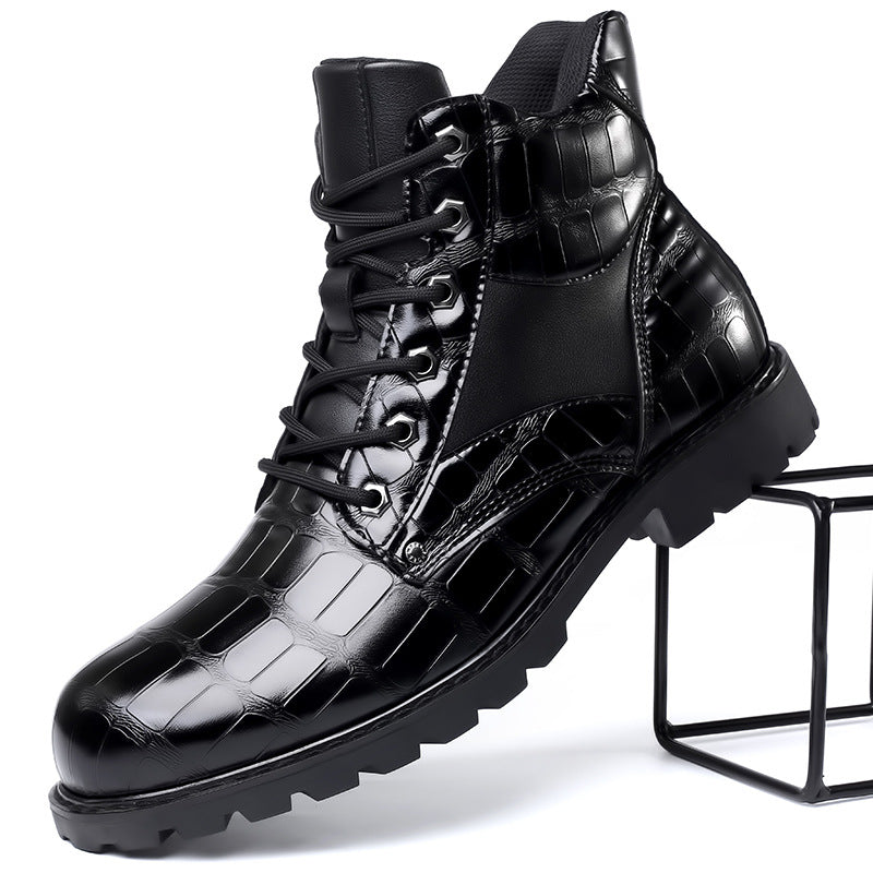 Dan | Bottes en cuir embossé crocodile pour hommes