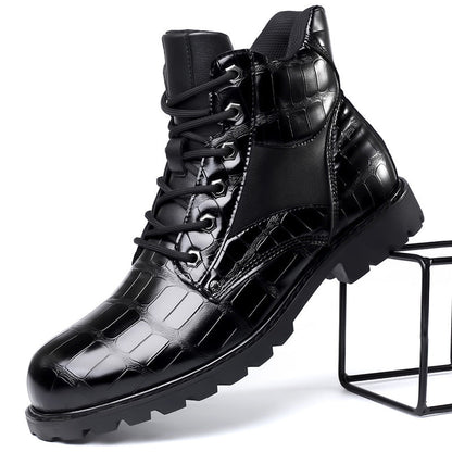 Dan | Bottes en cuir embossé crocodile pour hommes