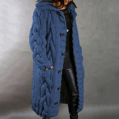 Dayanara | Cardigan boutonné en tricot torsadé surdimensionné pour femme