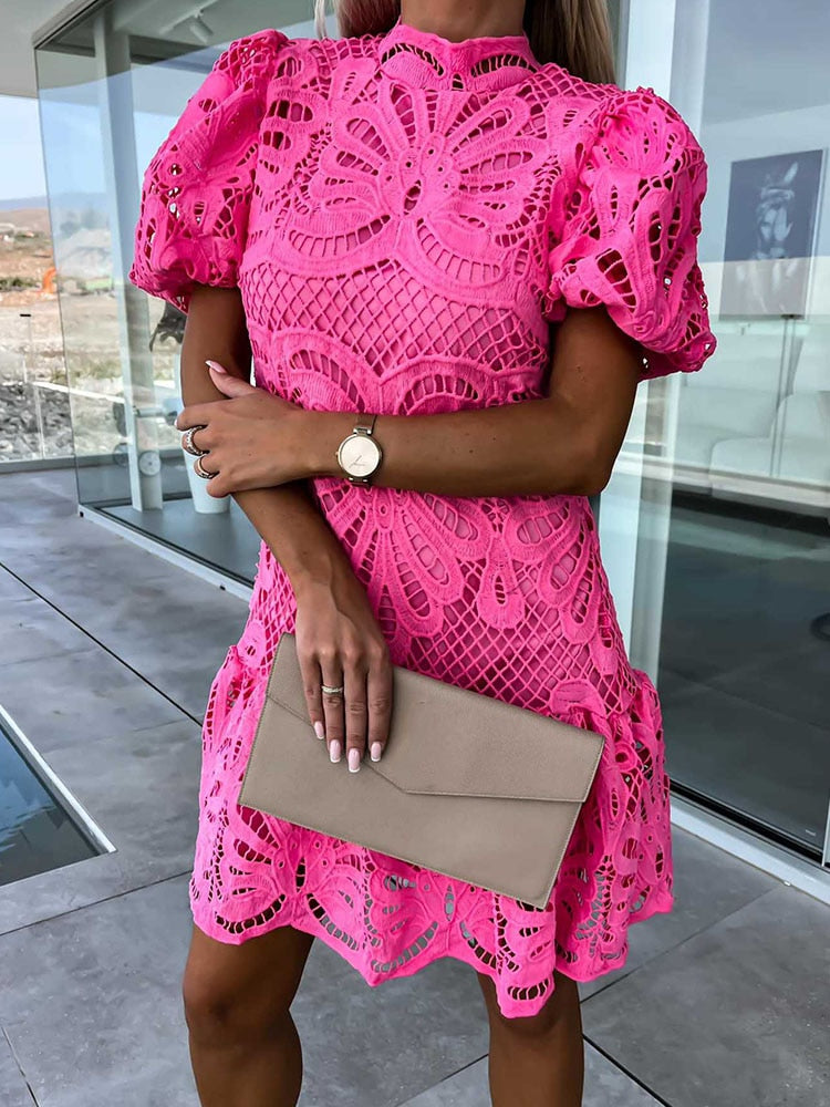 Delaila | Women’s Lace Midi Evening Dress