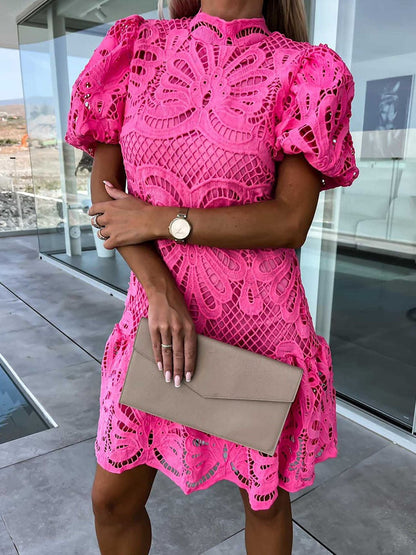 Delaila | Women’s Lace Midi Evening Dress