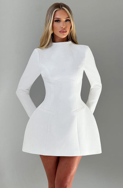 Donnabeth | Robe mini élégante à col montant pour femmes