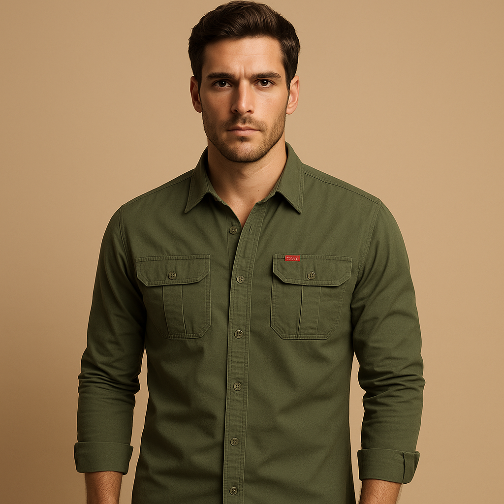 Dorian | Chemise cargo en coton robuste pour hommes