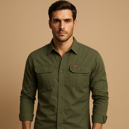 Dorian | Chemise cargo en coton robuste pour hommes