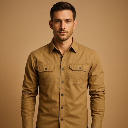 Dorian | Chemise cargo en coton robuste pour hommes