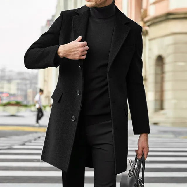 Eduardo | Manteau élégant en mélange de laine pour hommes