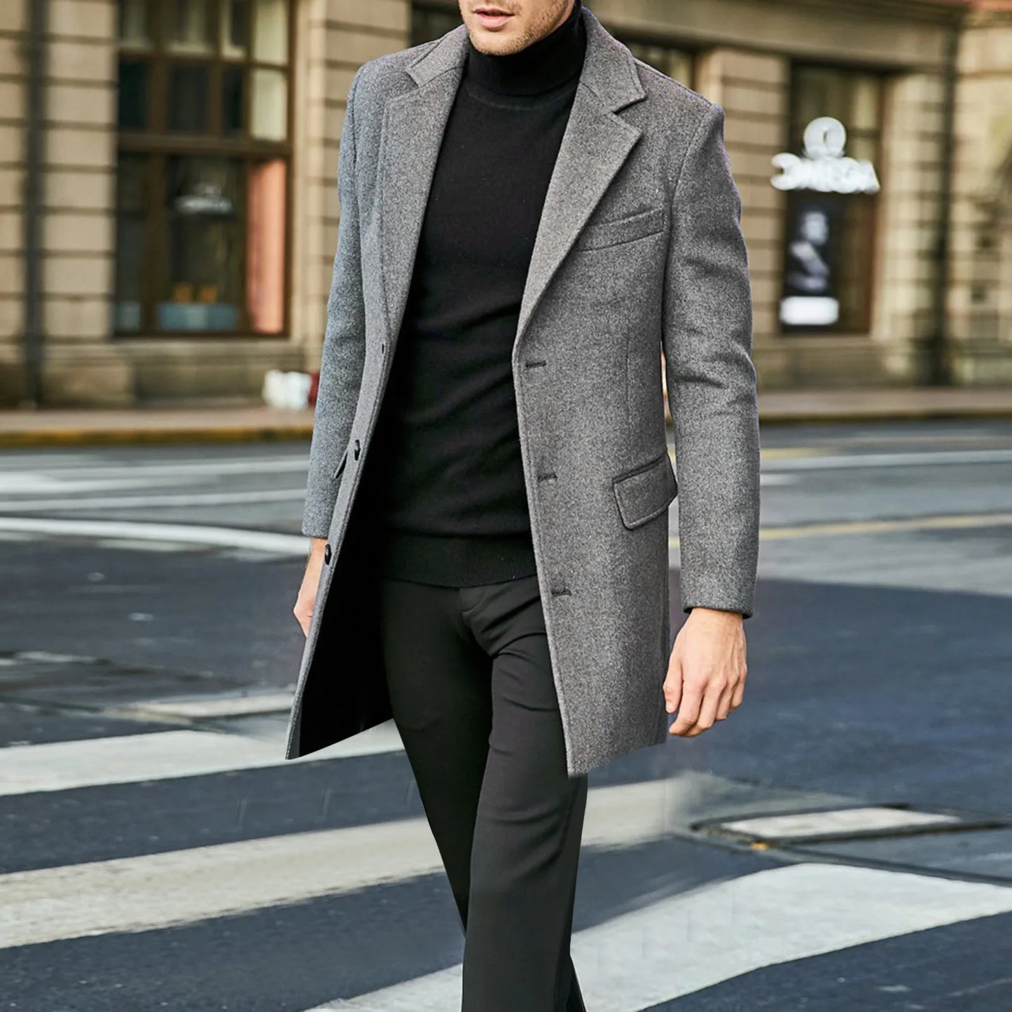 Eduardo | Manteau élégant en mélange de laine pour hommes
