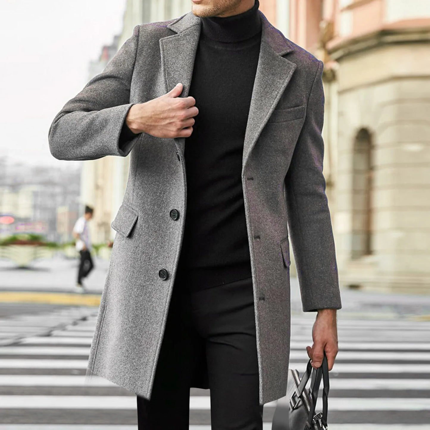 Eduardo | Manteau élégant en mélange de laine pour hommes