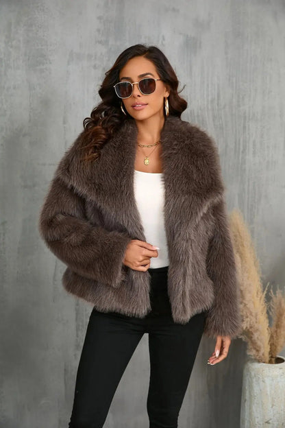 Ela | Manteau en fausse fourrure pour femme