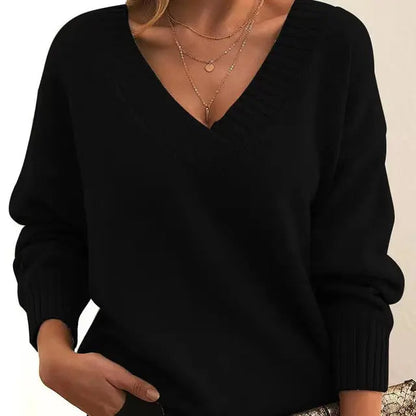 Elexa | Pull en cachemire premium à col en V pour femmes