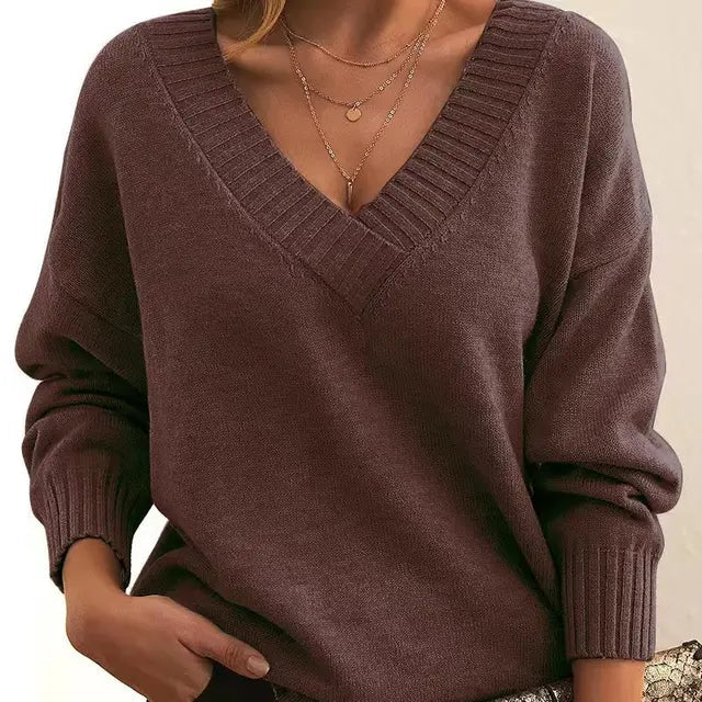 Elexa | Pull en cachemire premium à col en V pour femmes