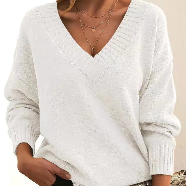 Elexa | Pull en cachemire premium à col en V pour femmes