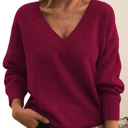 Elexa | Pull en cachemire premium à col en V pour femmes