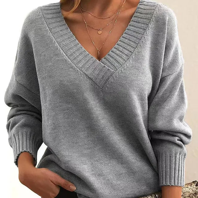 Elexa | Pull en cachemire premium à col en V pour femmes