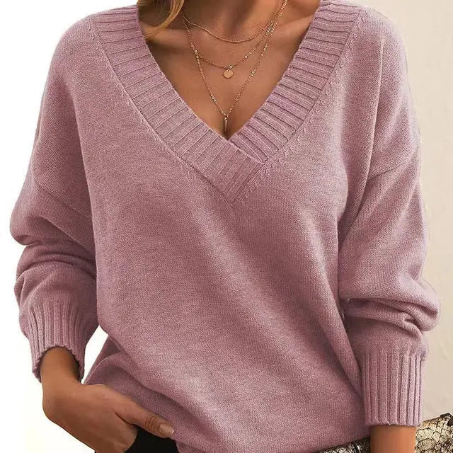 Elexa | Pull en cachemire premium à col en V pour femmes