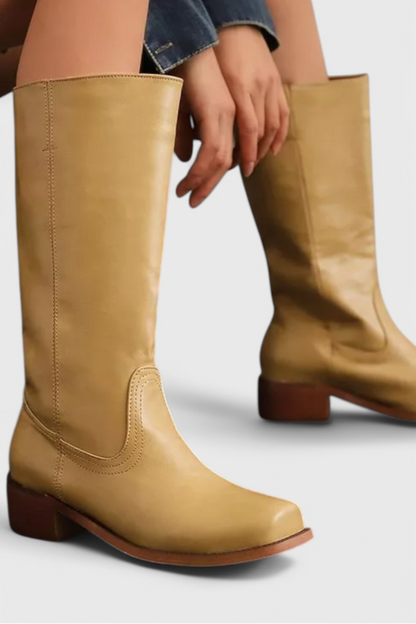 Ellaida | Bottes en cuir à talons hautes pour femmes