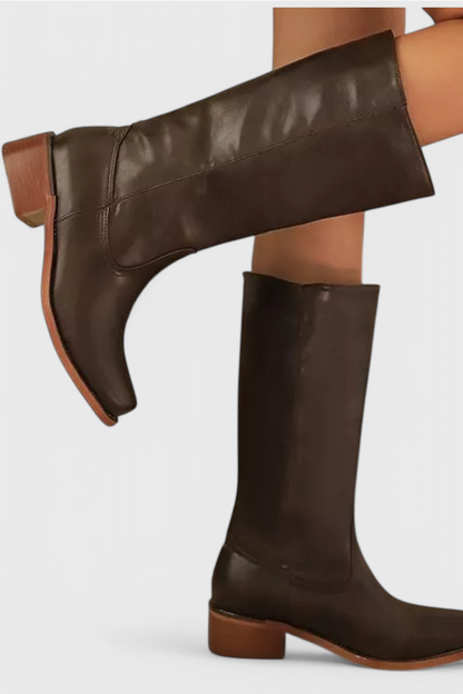 Ellaida | Bottes en cuir à talons hautes pour femmes
