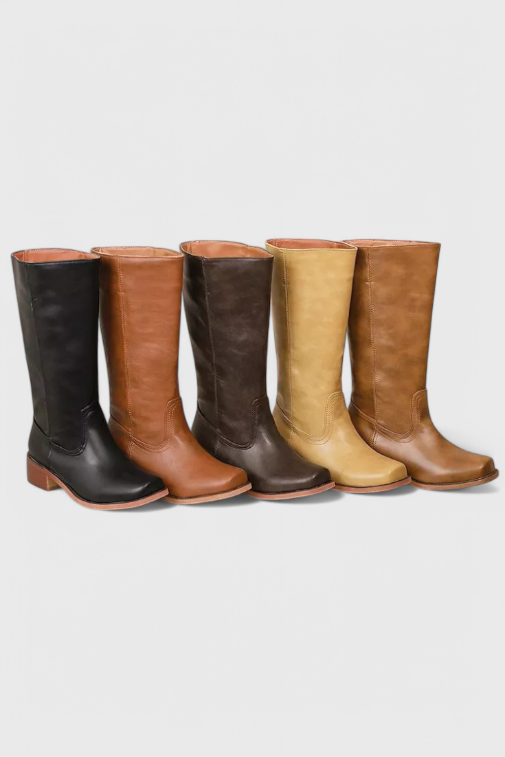 Ellaida | Bottes en cuir à talons hautes pour femmes