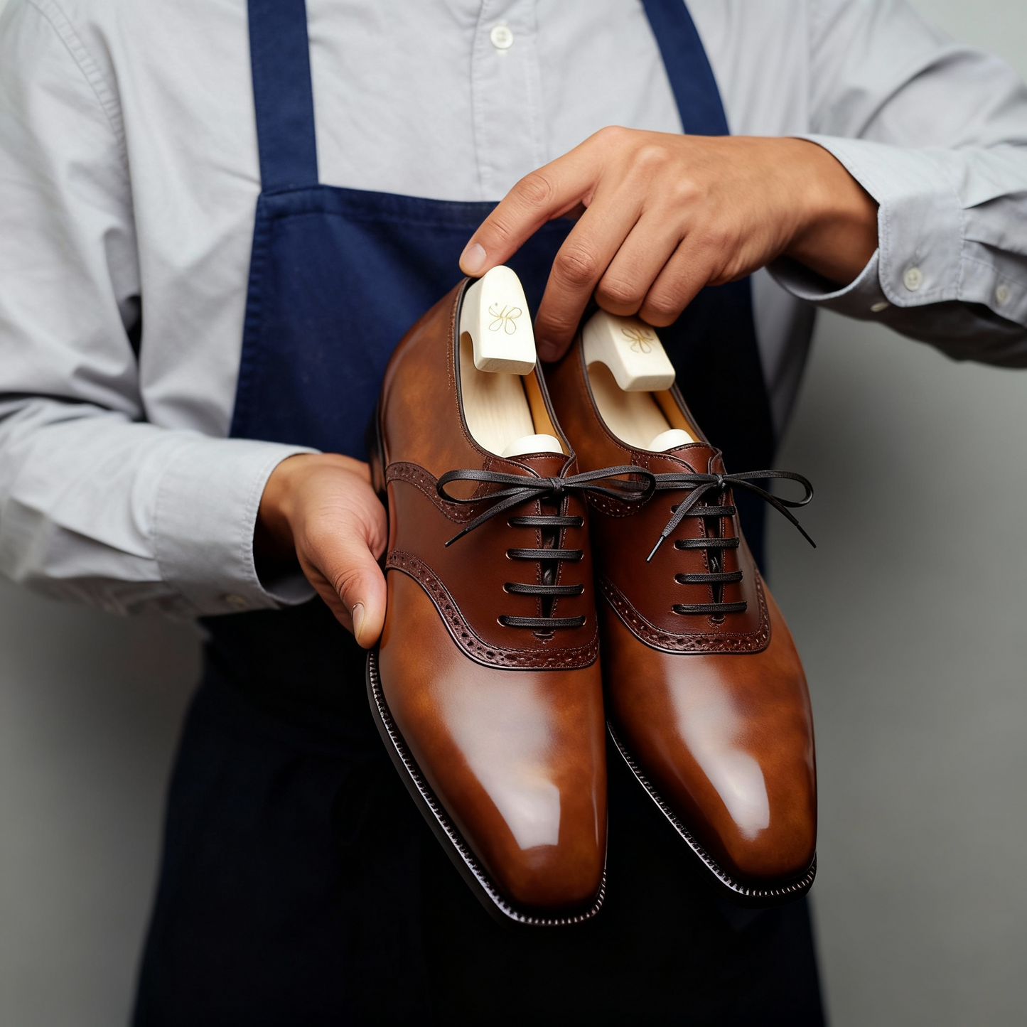 Elowen | Oxfords en cuir tan pour hommes