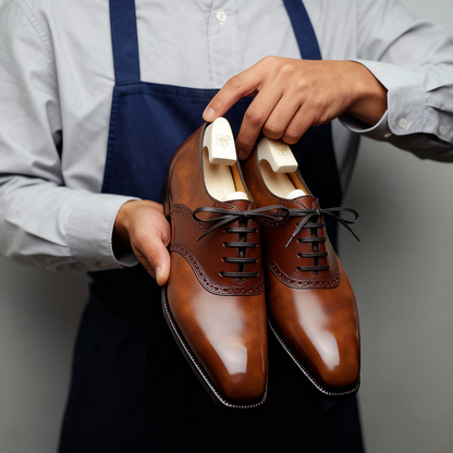 Elowen | Oxfords en cuir tan pour hommes